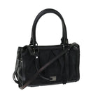 BURBERRY Hand Bag Nylon Leather 2way Black Auth ep3476-1