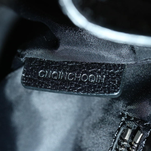 BURBERRY Hand Bag Nylon Leather 2way Black Auth ep3476