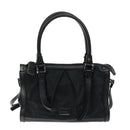 BURBERRY Hand Bag Nylon Leather 2way Black Auth ep3476-2