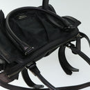 BURBERRY Hand Bag Nylon Leather 2way Black Auth ep3476-6
