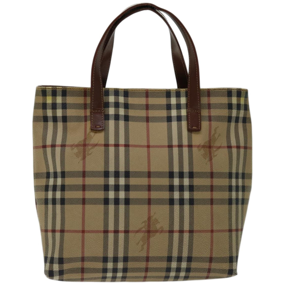 BURBERRY Nova Check Tote Bag PVC Beige Auth ep3494