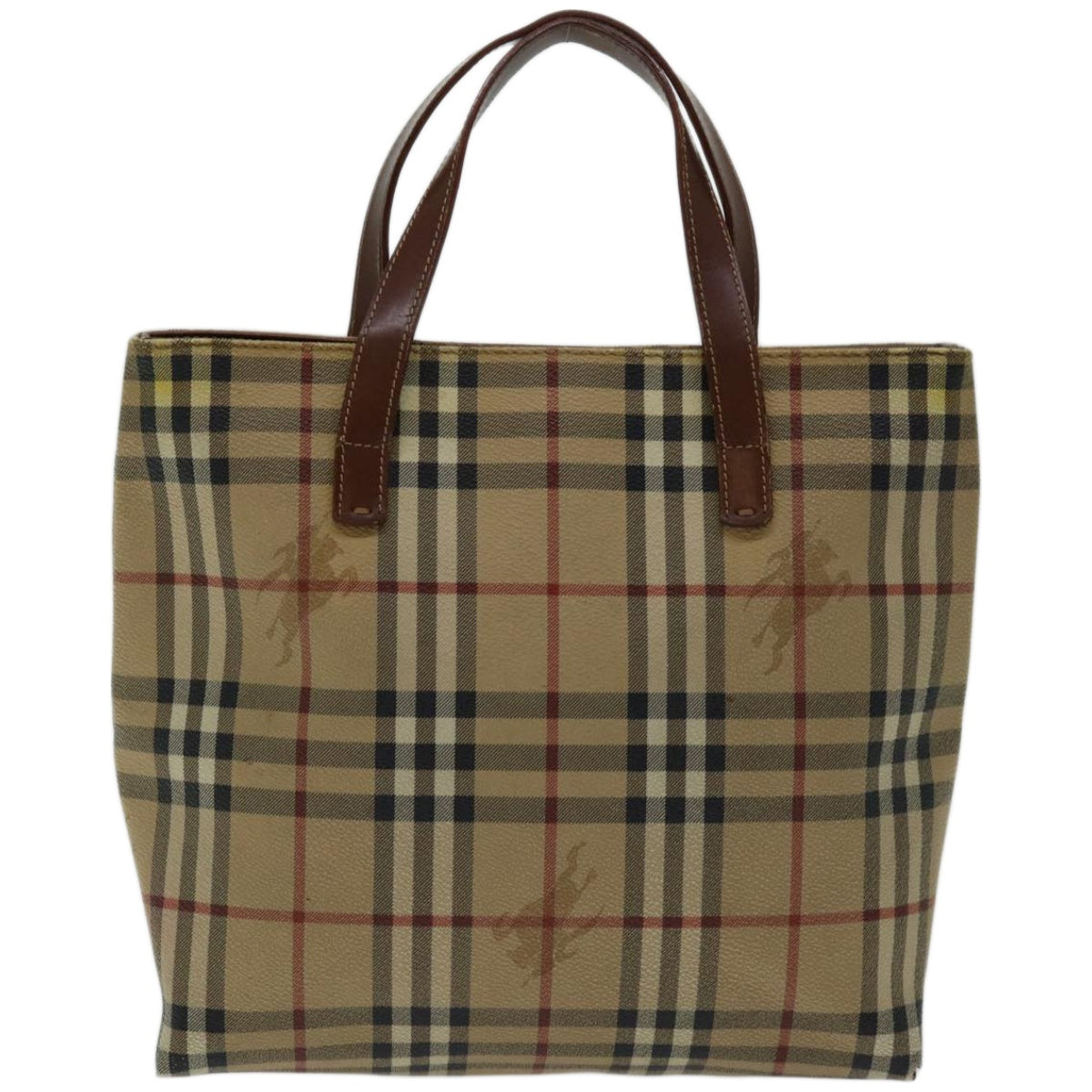 BURBERRY Nova Check Tote Bag PVC Beige Auth ep3494 - 0