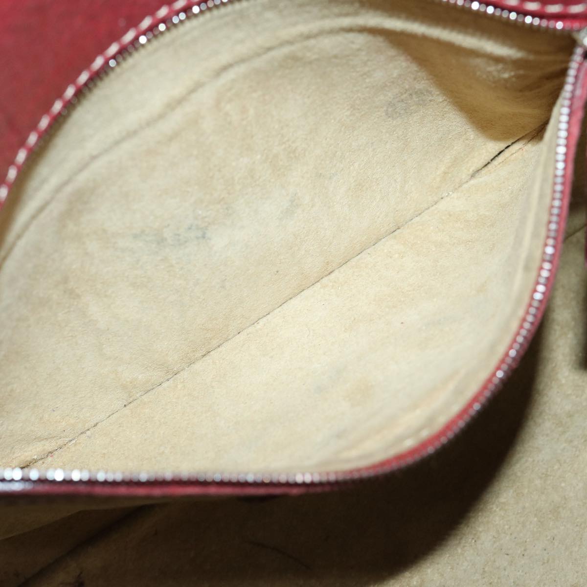 FENDI Mamma Baguette Shoulder Bag Leather Red Auth ep3505