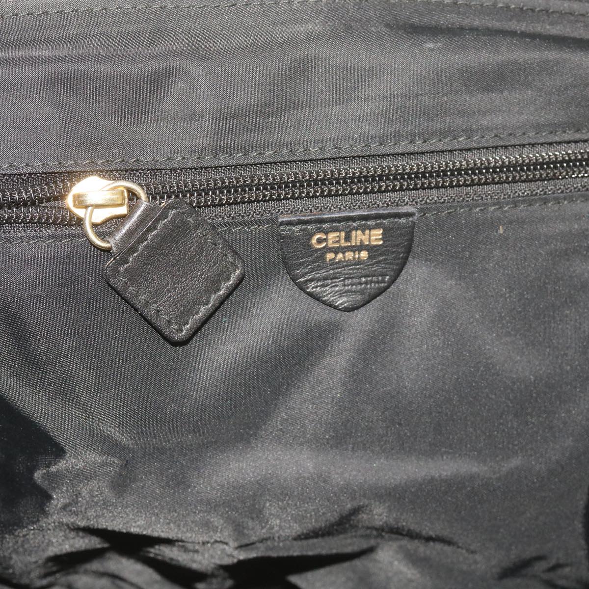 CELINE Hand Bag Nylon Black Auth ep3513