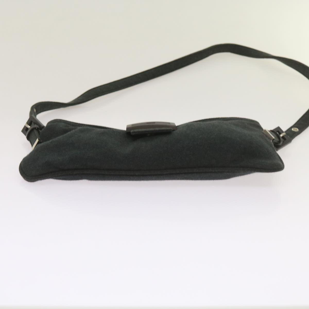 FENDI Mamma Baguette Shoulder Bag Cotton Gray 2354 26685 008 Auth ep3514
