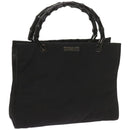 GUCCI Bamboo Hand Bag Canvas Black 002 1016 Auth ep3520-1