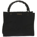 GUCCI Bamboo Hand Bag Canvas Black 002 1016 Auth ep3520-2