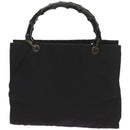 GUCCI Bamboo Hand Bag Canvas Black 002 1016 Auth ep3520-3
