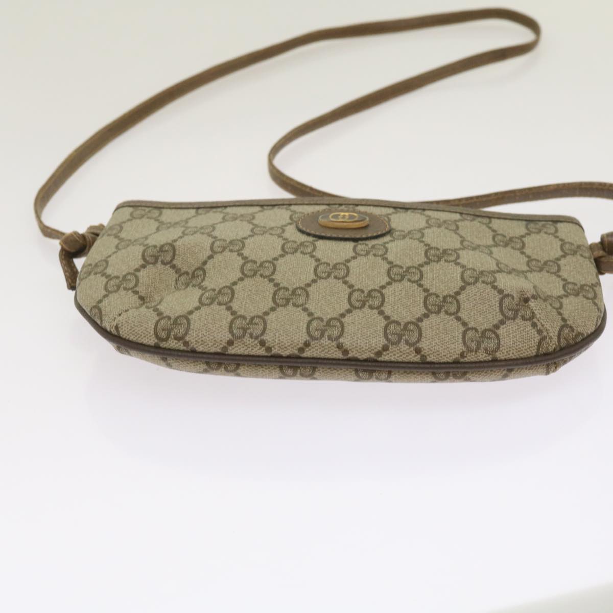 GUCCI GG Supreme Shoulder Bag PVC Beige 904 02 020 Auth ep3531