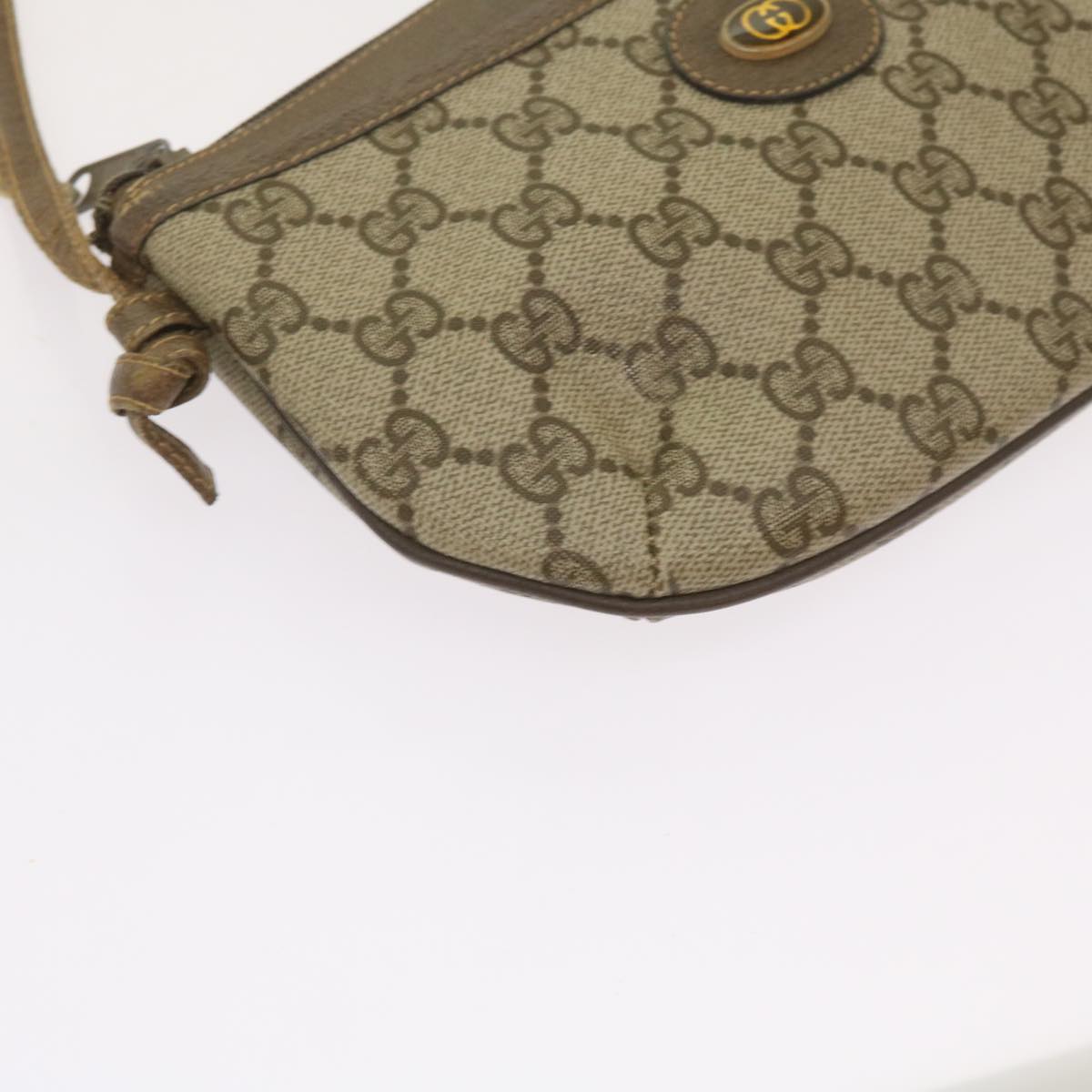 GUCCI GG Supreme Shoulder Bag PVC Beige 904 02 020 Auth ep3531