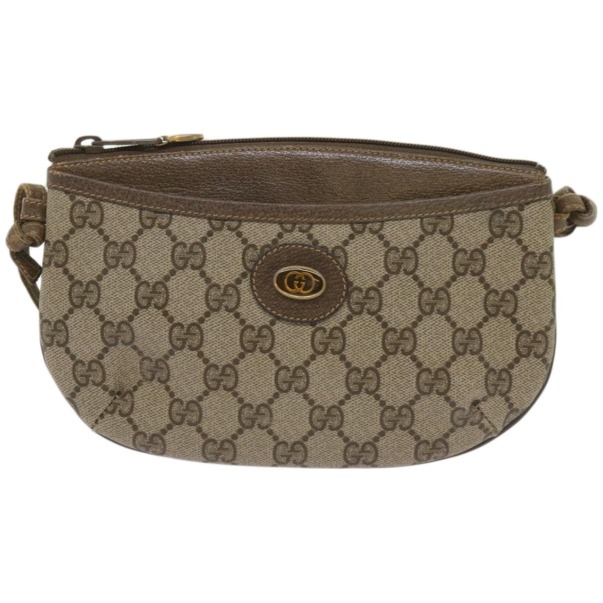 GUCCI GG Supreme Shoulder Bag PVC Beige 904 02 020 Auth ep3531