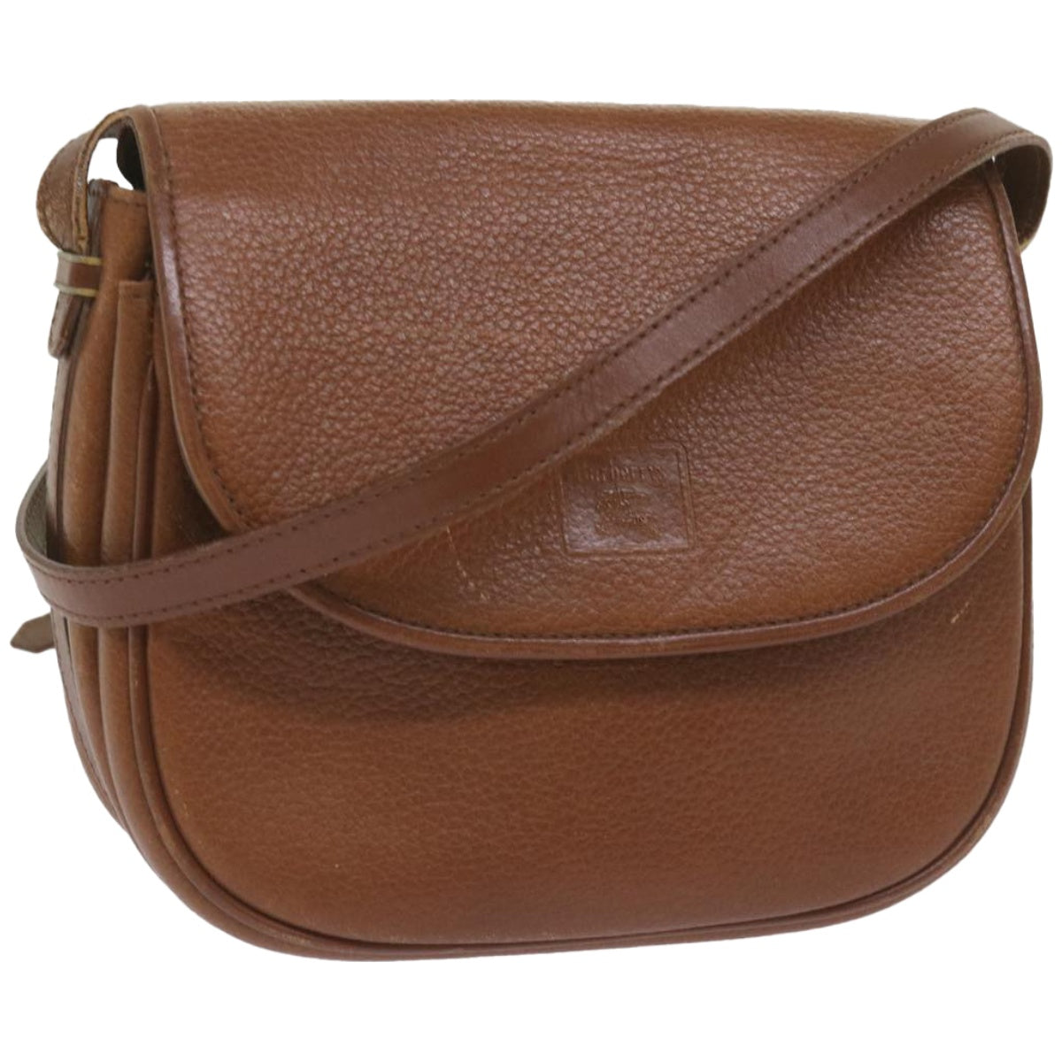 Burberrys Shoulder Bag Leather Brown Auth ep3582