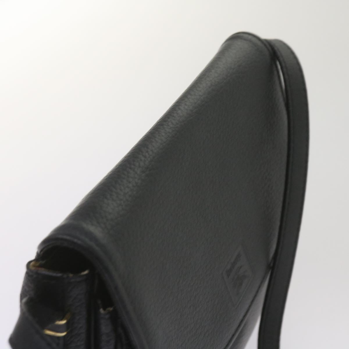 Burberrys Shoulder Bag Leather Black Auth ep3585