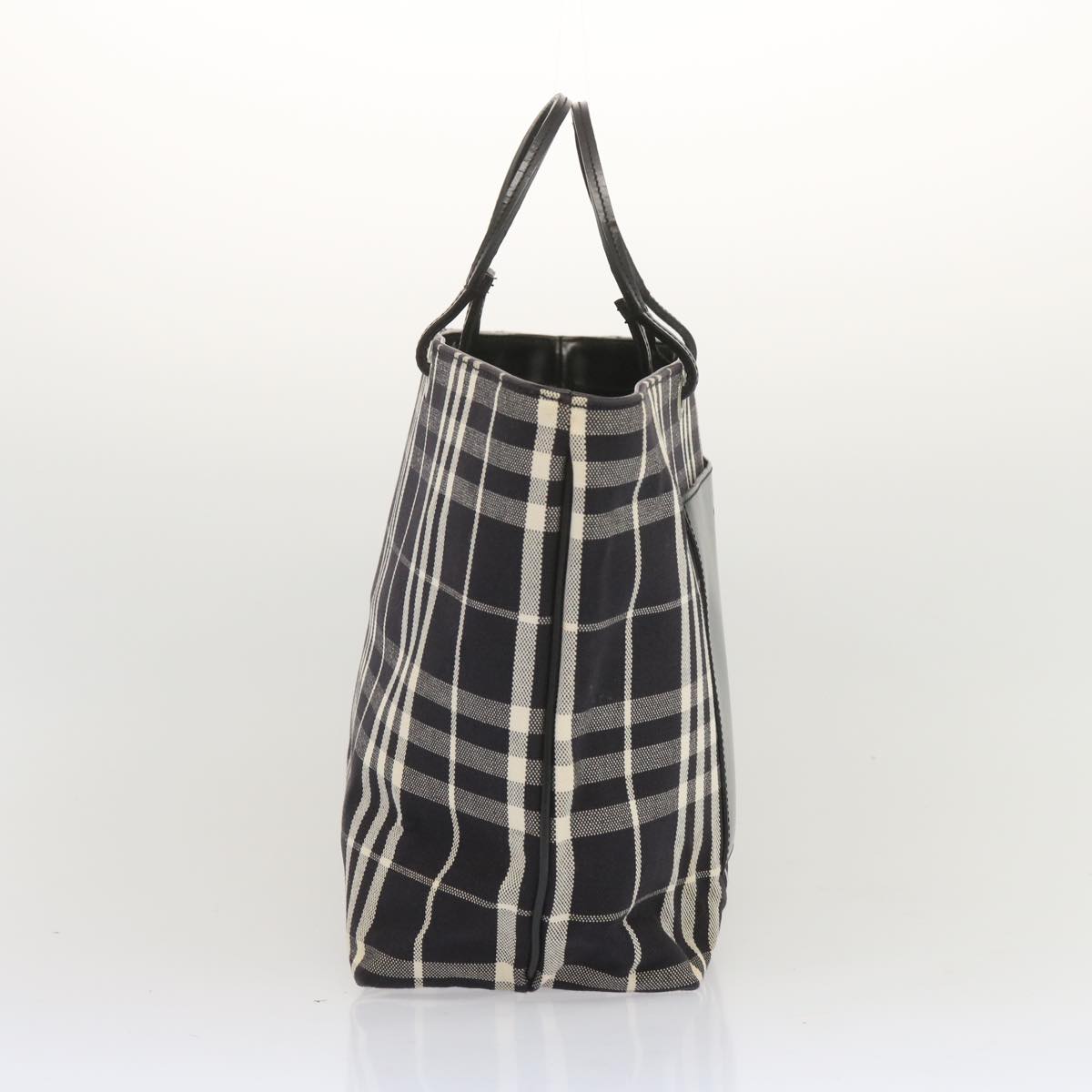 BURBERRY Nova Check Tote Bag Canvas Black Auth ep3600