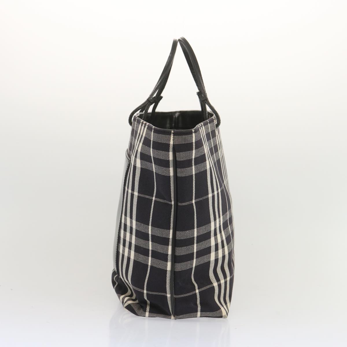 BURBERRY Nova Check Tote Bag Canvas Black Auth ep3600