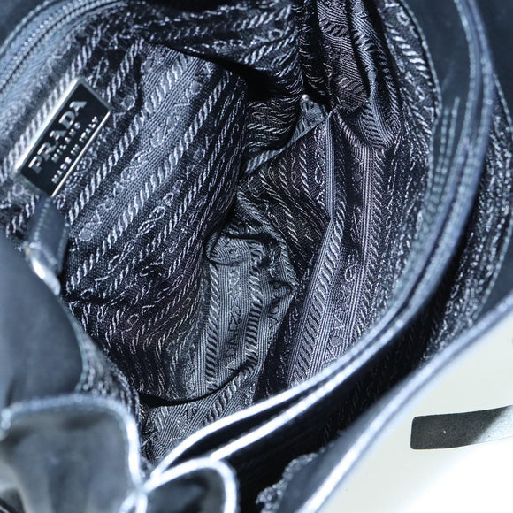 PRADA Shoulder Bag Leather Black Auth ep3608