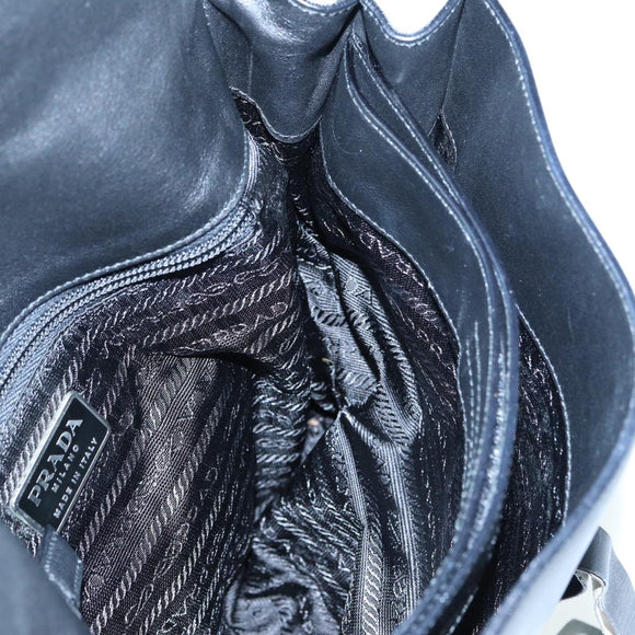 PRADA Shoulder Bag Leather Black Auth ep3608