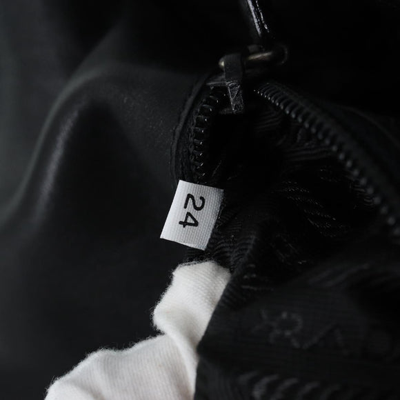 PRADA Shoulder Bag Leather Black Auth ep3608