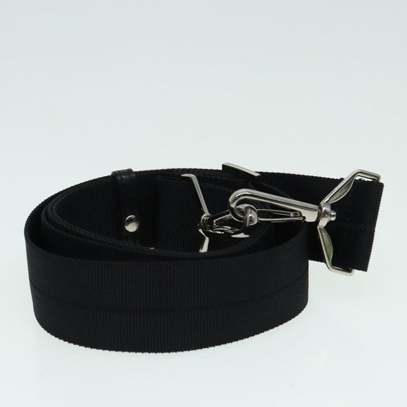 PRADA Shoulder Bag Leather Black Auth ep3608