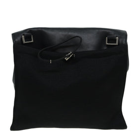 PRADA Shoulder Bag Leather Black Auth ep3608 - 0