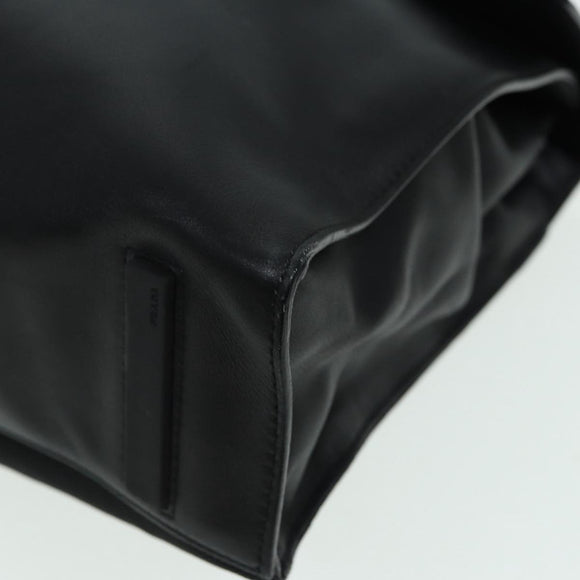 PRADA Shoulder Bag Leather Black Auth ep3608
