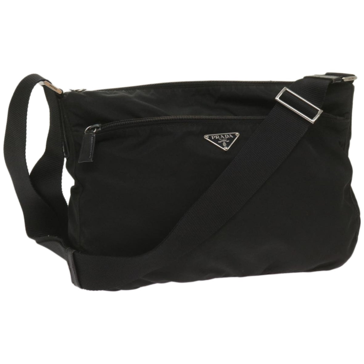 PRADA Shoulder Bag Nylon Black Auth ep3611