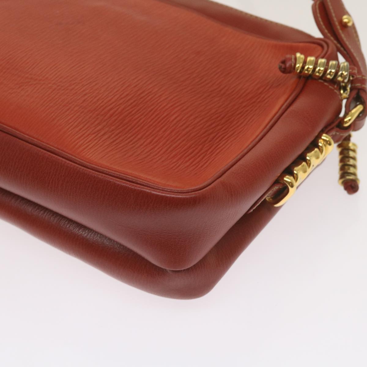 LOEWE Shoulder Bag Leather Red Auth ep3619