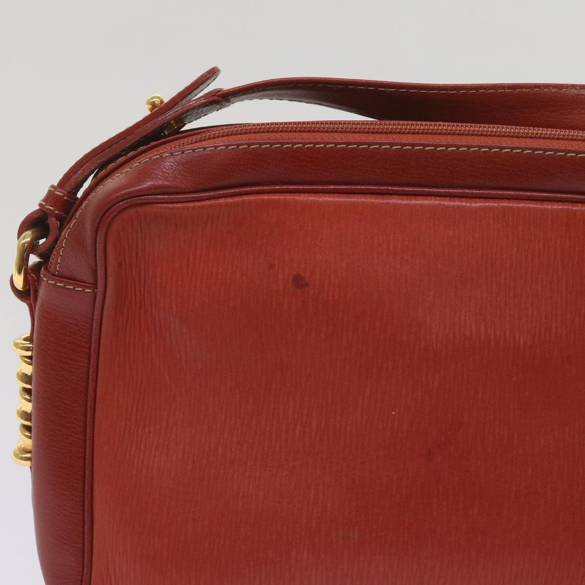 LOEWE Shoulder Bag Leather Red Auth ep3619