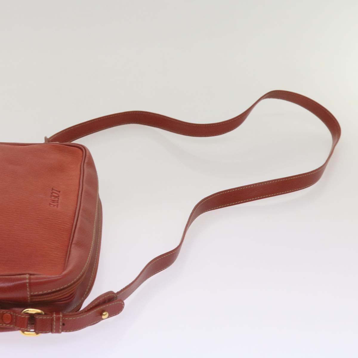 LOEWE Shoulder Bag Leather Red Auth ep3619