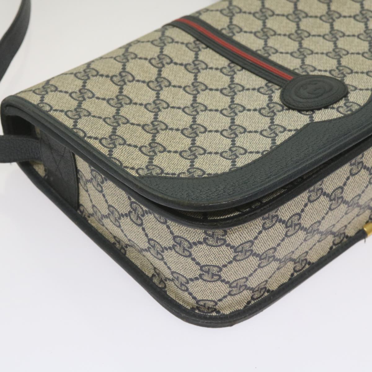 GUCCI GG Supreme Shoulder Bag PVC Navy 001 113 0551 Auth ep3630