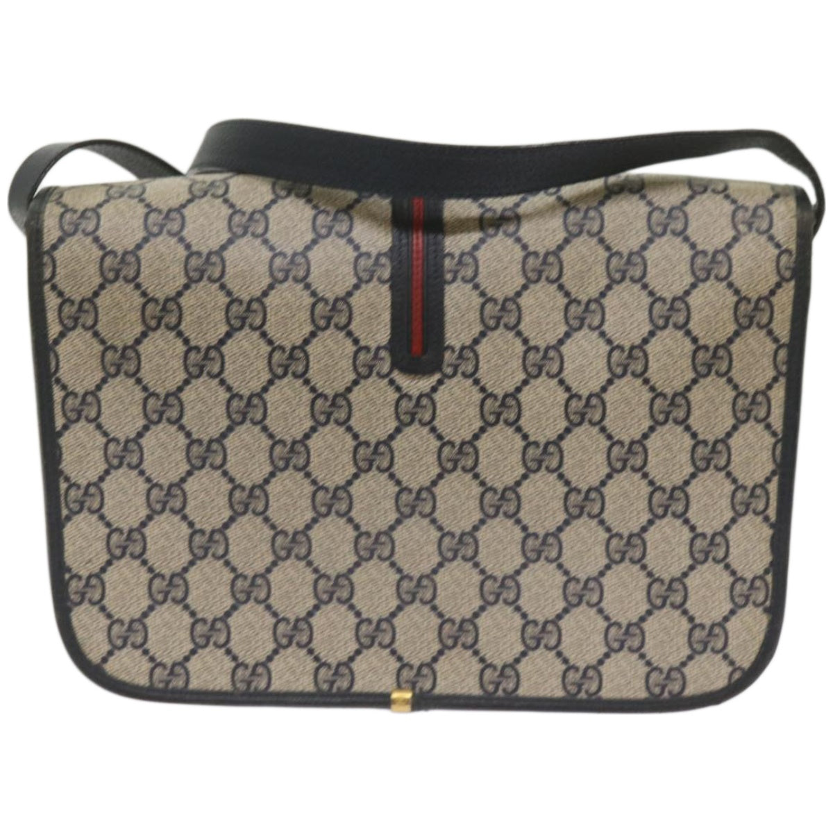 GUCCI GG Supreme Shoulder Bag PVC Navy 001 113 0551 Auth ep3630