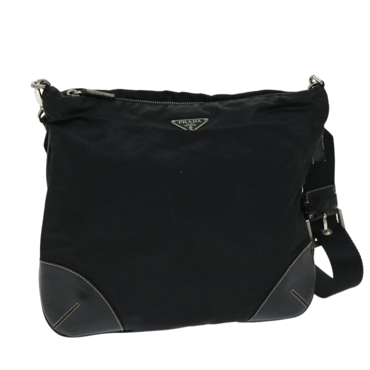 PRADA Shoulder Bag Nylon Black Auth ep3634