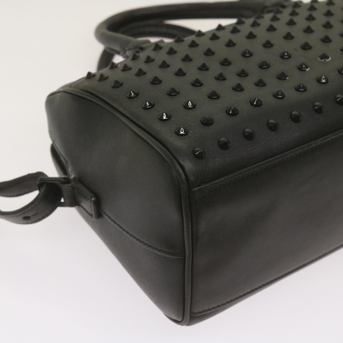 SAINT LAURENT Hand Bag Leather 2way Black Auth ep3637