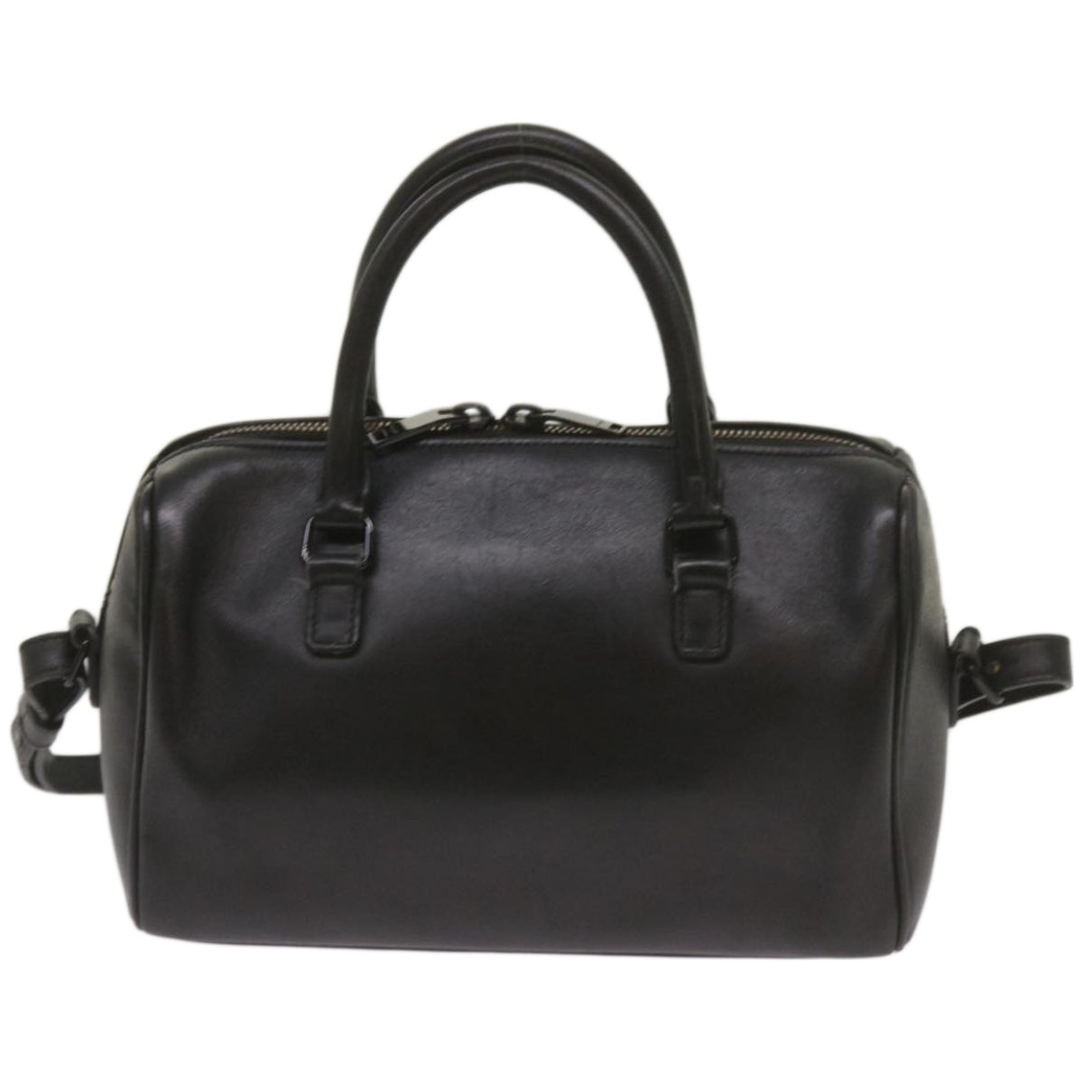 SAINT LAURENT Hand Bag Leather 2way Black Auth ep3637 - 0