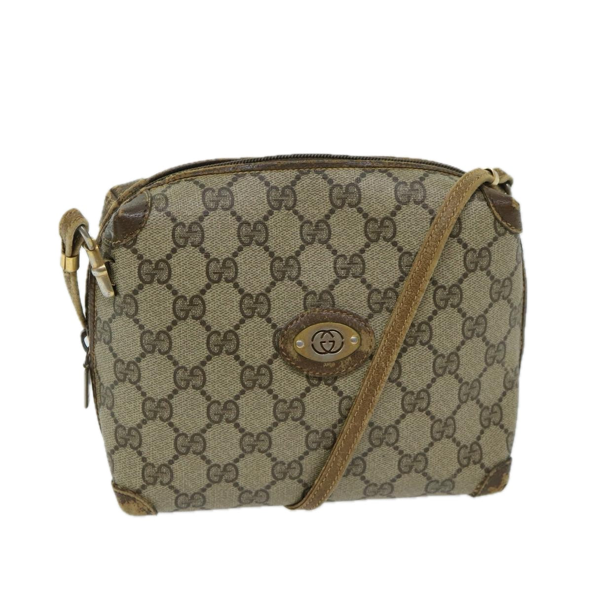 GUCCI GG Supreme Shoulder Bag PVC Beige 007 39 4916 Auth ep3641