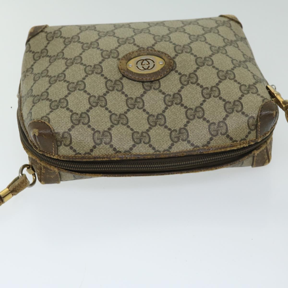 GUCCI GG Supreme Shoulder Bag PVC Beige 007 39 4916 Auth ep3641