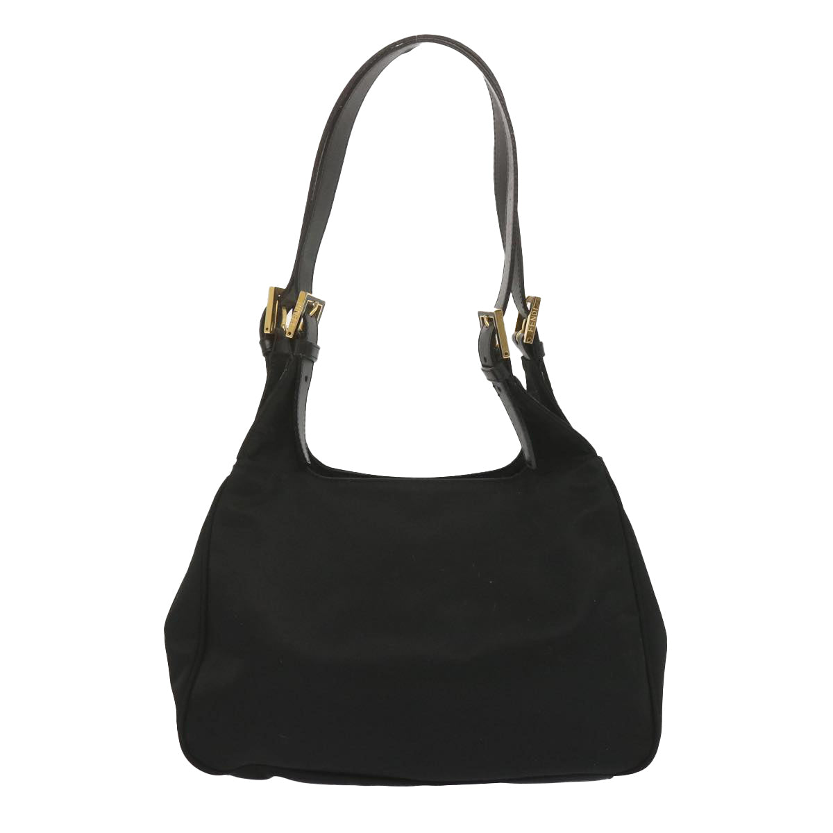 FENDI Shoulder Bag Nylon Black Auth ep3642 - 0