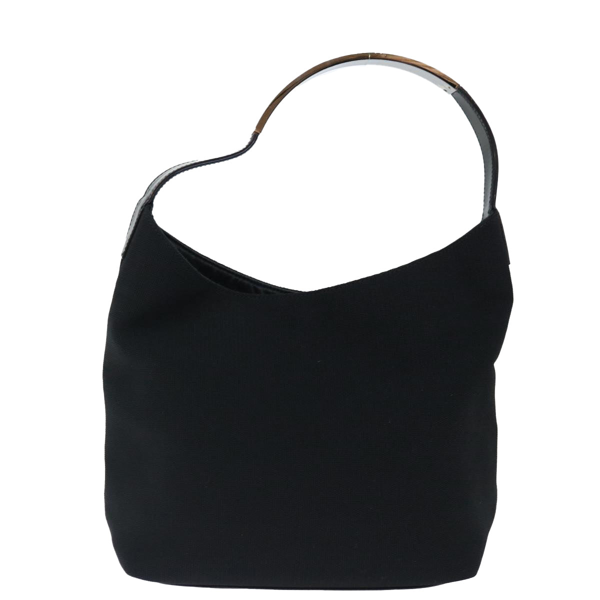 GUCCI Shoulder Bag Canvas Black Auth ep3661 - 0