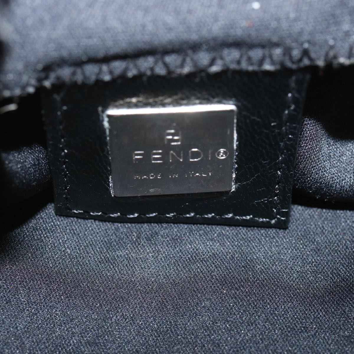 FENDI Hand Bag Nylon Black Auth ep3688