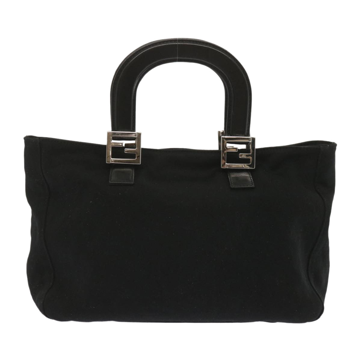 FENDI Hand Bag Nylon Black Auth ep3688 - 0