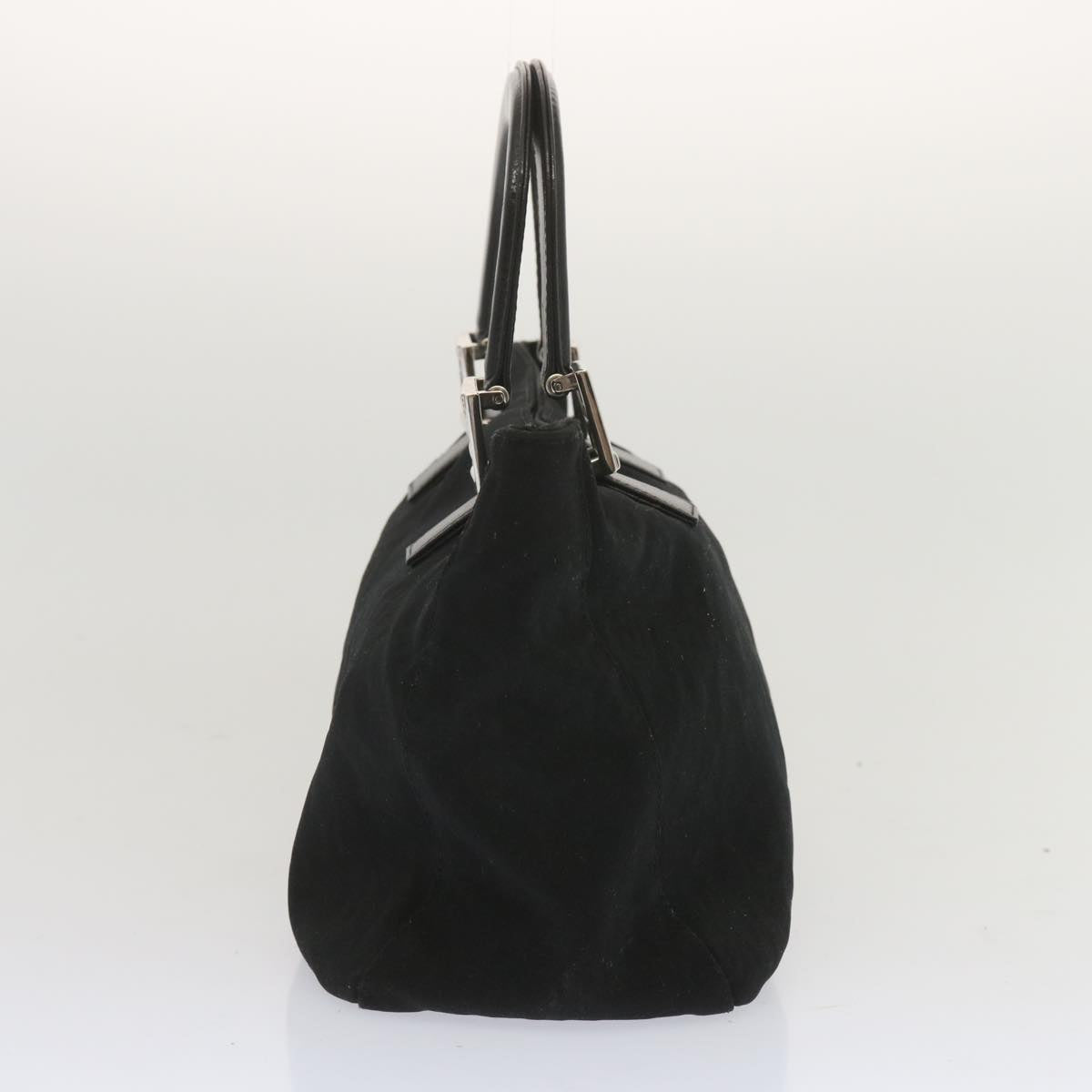 FENDI Hand Bag Nylon Black Auth ep3688