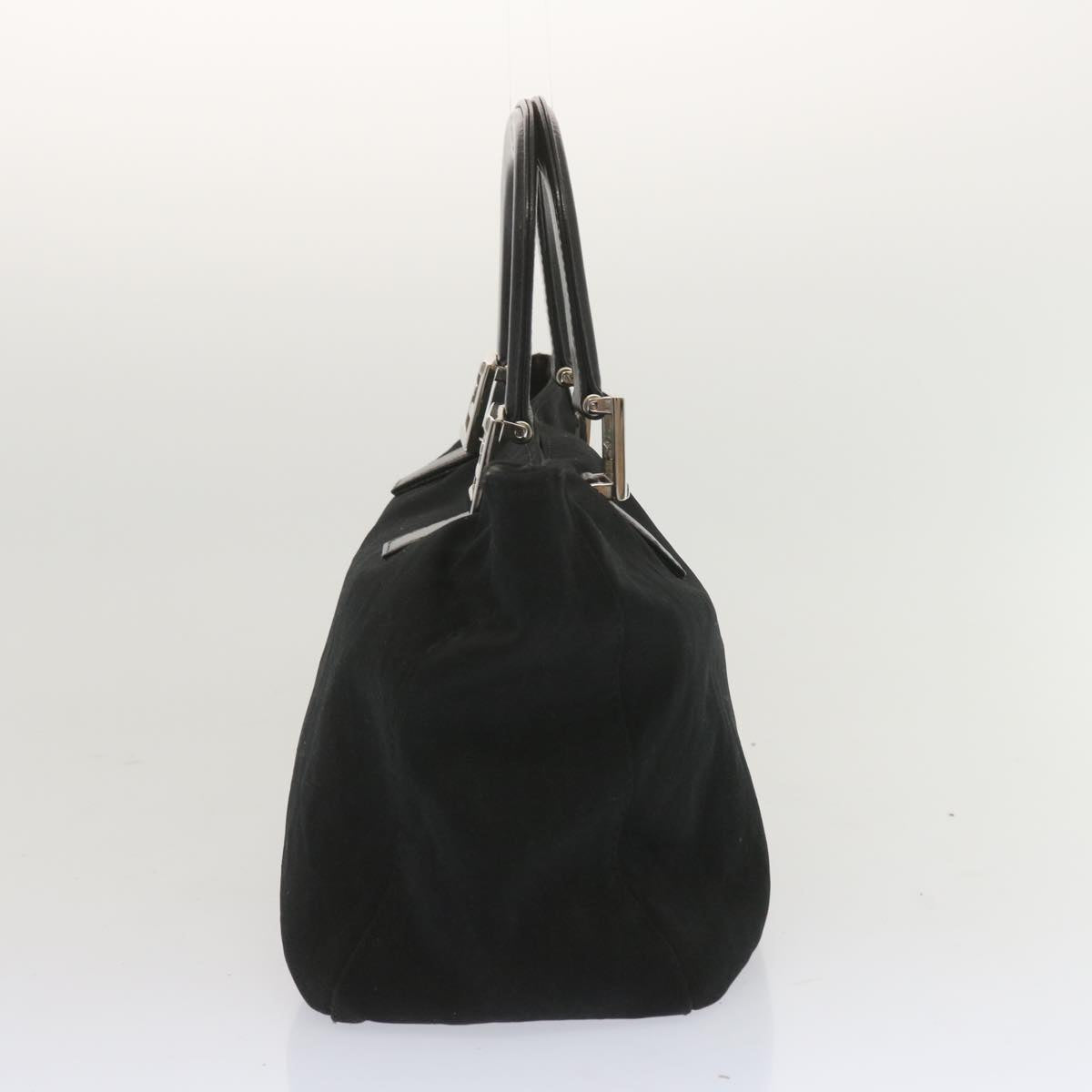 FENDI Hand Bag Nylon Black Auth ep3688