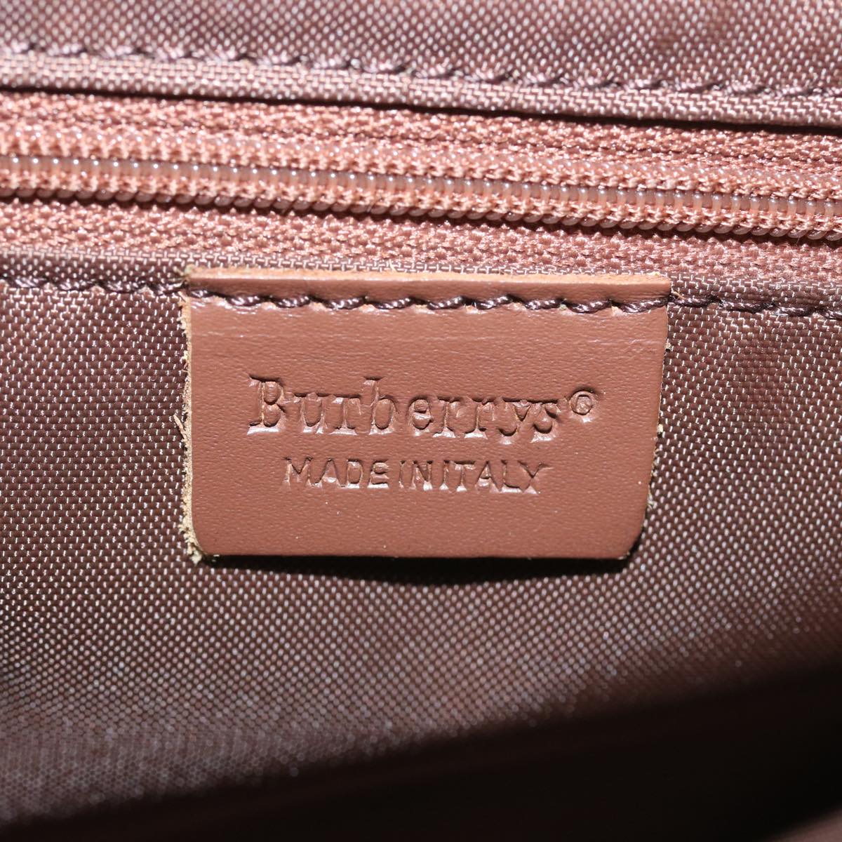 Burberrys Nova Check Shoulder Bag PVC Beige Auth ep3690