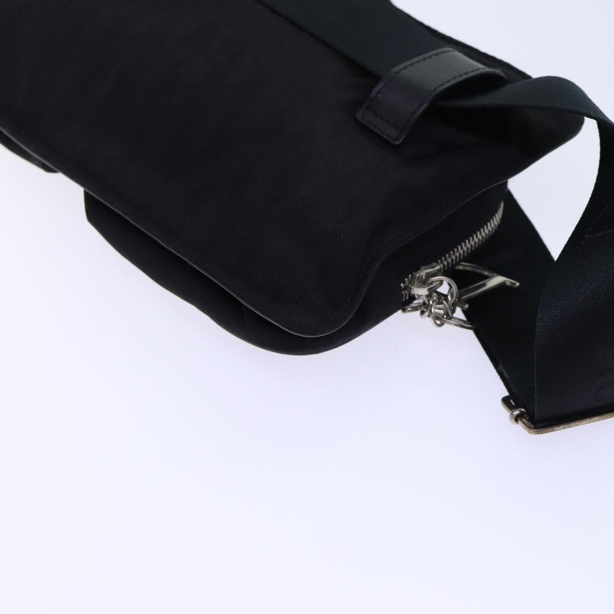 Christian Dior Trotter Canvas Waist bag Black Auth ep3700