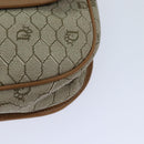 Christian Dior Honeycomb Canvas Shoulder Bag PVC Leather Beige Auth ep3713-14