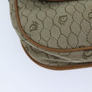 Christian Dior Honeycomb Canvas Shoulder Bag PVC Leather Beige Auth ep3713-15