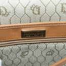 Christian Dior Honeycomb Canvas Shoulder Bag PVC Leather Beige Auth ep3713-17