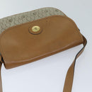 Christian Dior Honeycomb Canvas Shoulder Bag PVC Leather Beige Auth ep3713-6