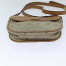 Christian Dior Honeycomb Canvas Shoulder Bag PVC Leather Beige Auth ep3713-5