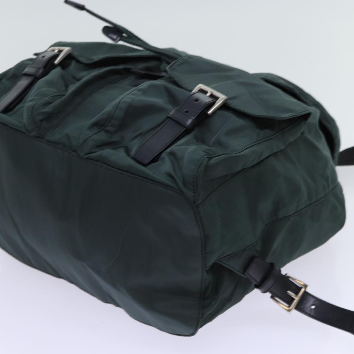 PRADA Backpack Nylon Green Auth ep3736